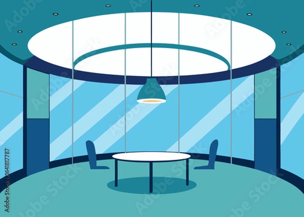 Obraz Executive space with curved glass ceiling