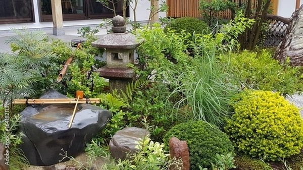 Fototapeta Stone lantern and the pool