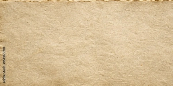 Fototapeta Textured tan paper with deckled edges Background