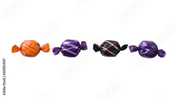 Obraz Four halloween candies isolated on transparent background