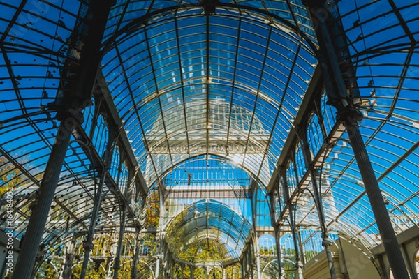 Obraz Low Angle View of Palace of Glass in Madrid