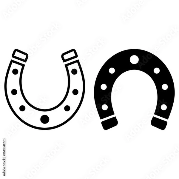 Obraz silhouette vector horseshoe