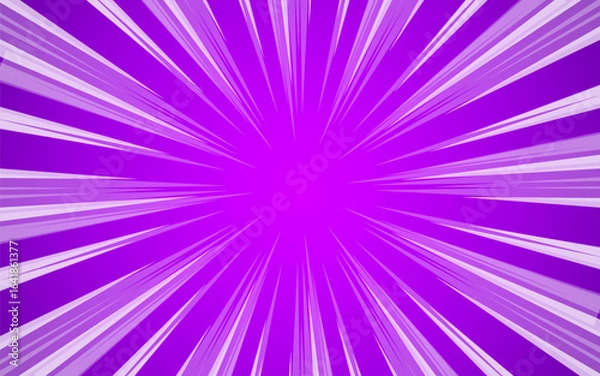 Fototapeta Comic book background with radial speed lines and halftone dots. Explosion background. Vector illustration.