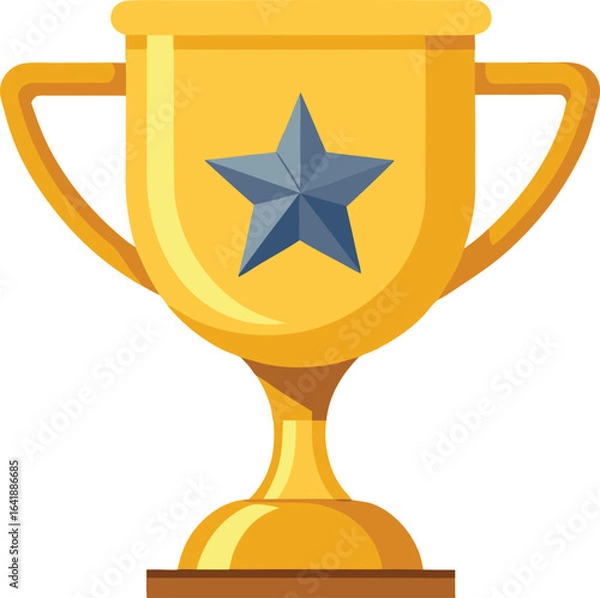 Obraz Golden Trophy Vector Flat Style – EPS Download