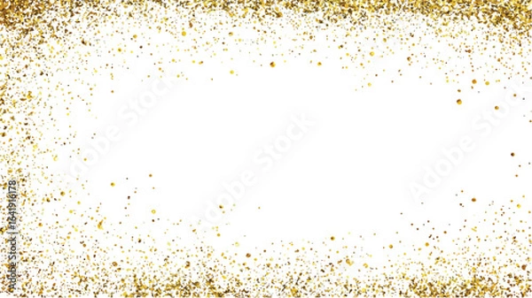 Fototapeta Golden glitter christmas abstract background. Shiny golden lights golden giltter texture christmas abstract background