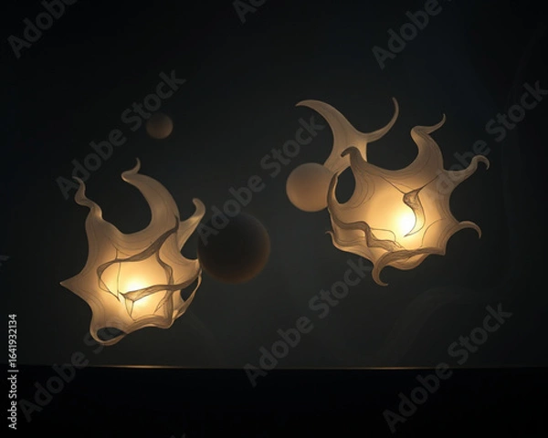 Obraz Lights are forming like they are not real generted with ai