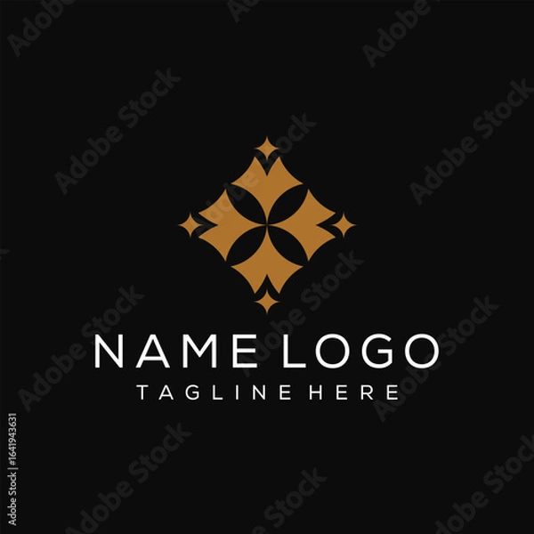 Obraz abstract pattern flower spark logo design