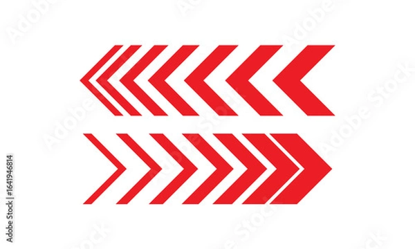 Obraz Red arrow dynamic symbol, navigation arrow, dynamic moving arrow direction, dynamic arrow