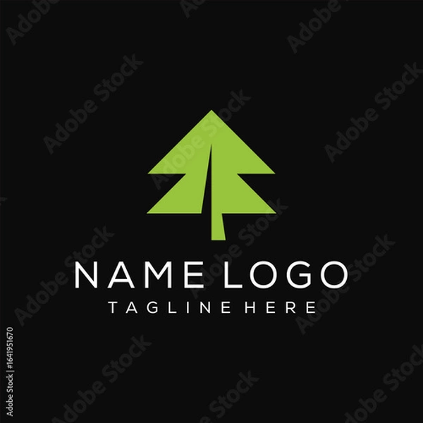 Obraz simple pine arrow logo design inspiration