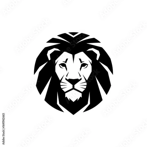 Fototapeta Lion head logo graphic design vector illustration for brand identity or symbolism