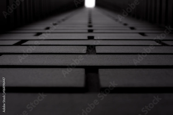 Obraz Black brick wall