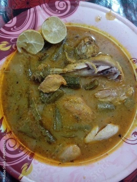 Fototapeta fish and vegetables