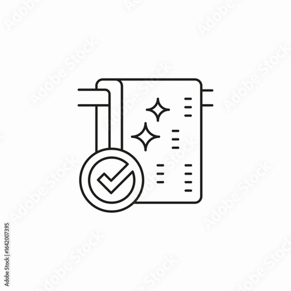 Obraz clean laundry towel icon sign vector