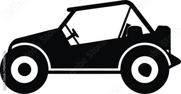 Obraz Silhouette of a dune buggy in motion