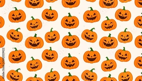 Obraz Halloween pumpkin pattern background
