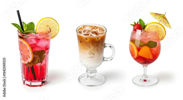 Fototapeta glass of champagne with fruits