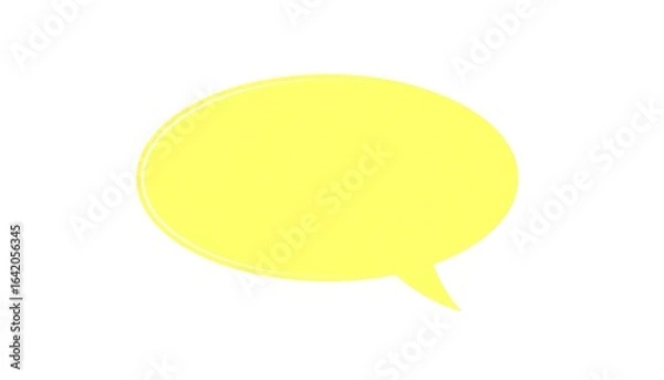 Obraz Bright yellow speech bubble graphic
