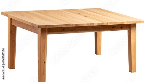 Obraz wooden table on white background
