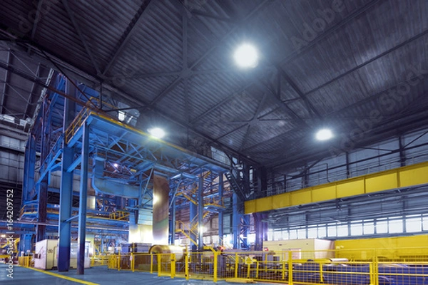 Fototapeta Packed rolls of steel sheet, Cold rolled steel coils