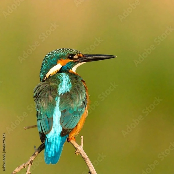 Fototapeta Kingfisher perched on branch (3)