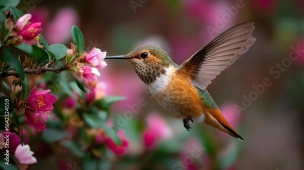 Obraz Hummingbird feeding on blossom