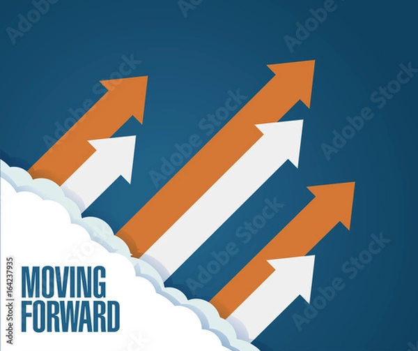 Fototapeta moving forward concept. arrows moving up