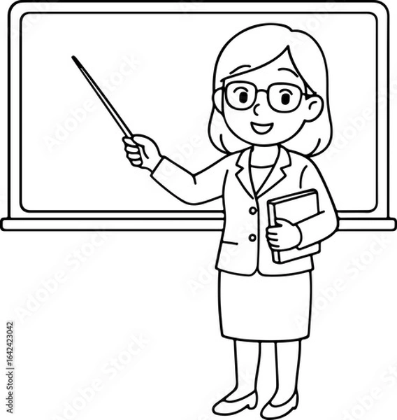 Fototapeta 선생님 색칠도안