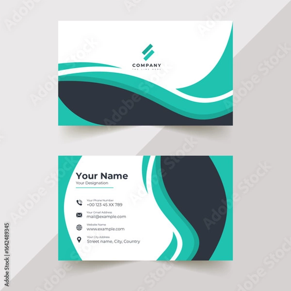 Fototapeta Creative and modern business card template
