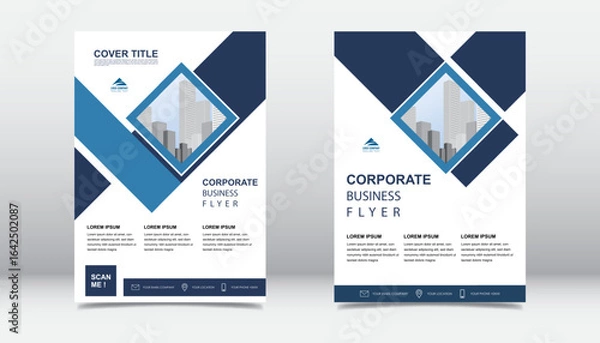 Fototapeta Minimalist Company Profile Flyer with Clean Business Layout and Shapes