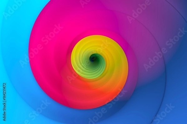 Fototapeta colorful abstract background with twist 3d illustration