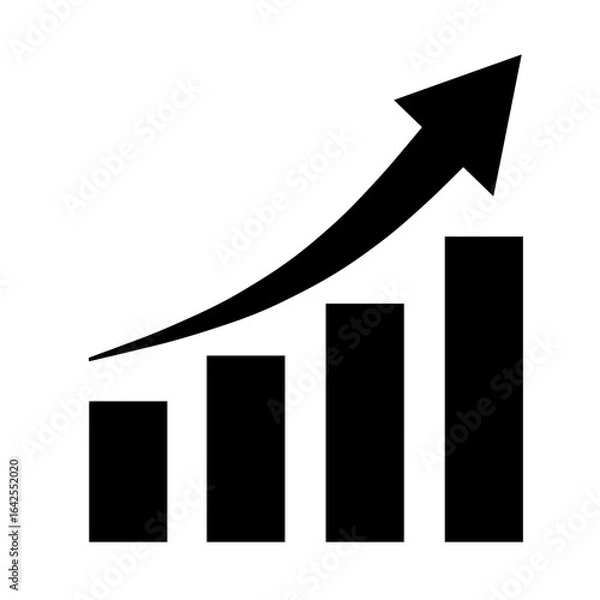 Obraz business graph with arrow