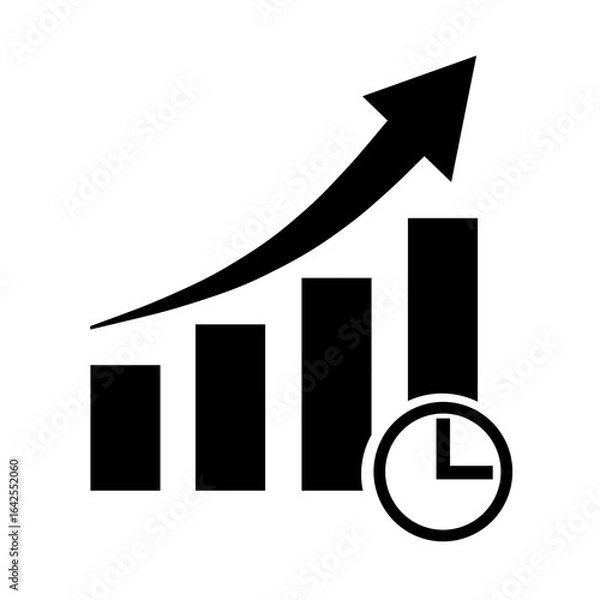 Obraz business graph with arrow