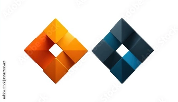 Fototapeta Modern corporate design featuring abstract geometric shapes showcasing innovative structures and professional aesthetics for contemporary business environments