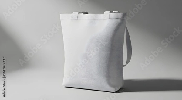 Fototapeta Blank Tote Bag Mockup Perfect for Branding (AI Generated)