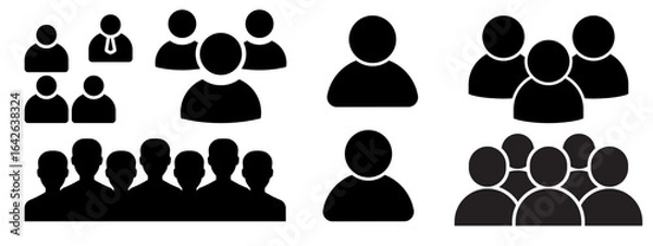 Fototapeta Members Icon Vector Design for Team, Community, and Group Representation
