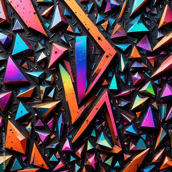 Obraz Iridescent Highlights On Textured Maximalist Surface