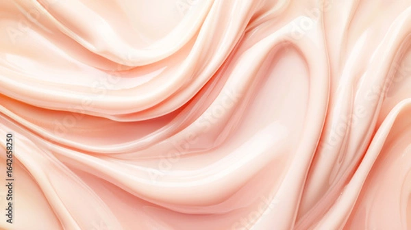 Fototapeta An abstract swirled oil texture in pastel hues, symbolizing hydration and skincare.