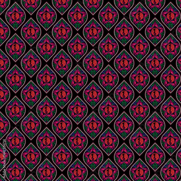 Obraz Multi colored Seamless Thai Pattern