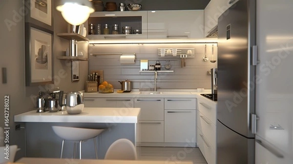 Fototapeta Compact Urban Kitchen A small kitchen