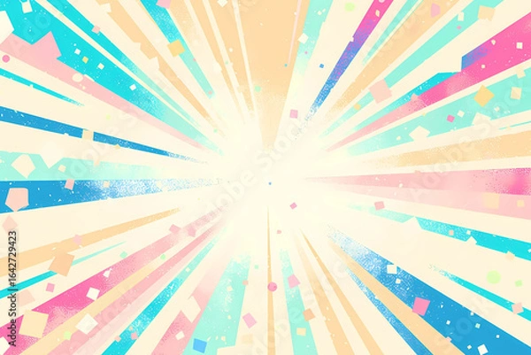 Obraz ポップな集中線の背景素材