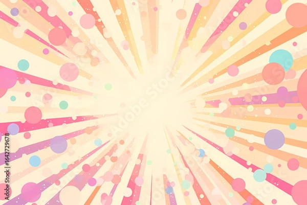 Obraz ポップな集中線の背景素材