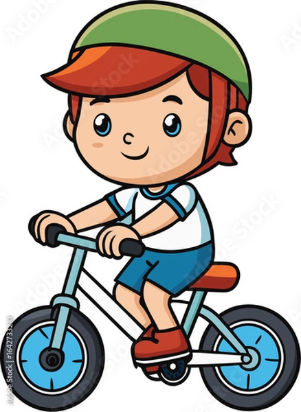 Obraz Boy Riding Bike