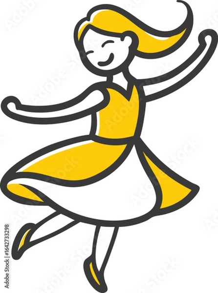 Obraz dancing girl vector