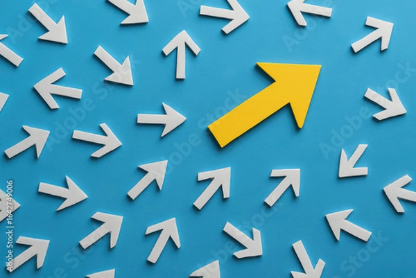 Fototapeta Bold solution and strategy inspire success with clear concept thoughtful plan and confident decision