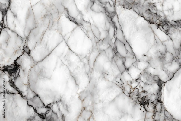 Fototapeta Polished white marble texture background with intricate patterns
