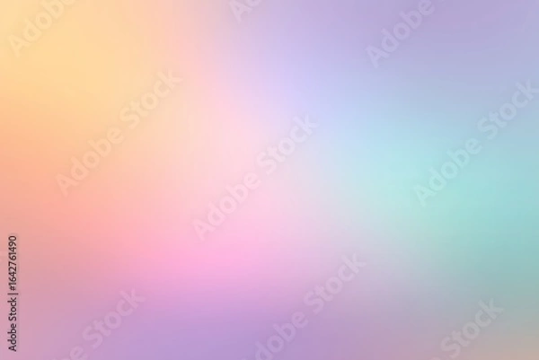 Fototapeta Airy pastel gradient with creamy transitions — elegant abstract background in peach, lavender and aqua tones