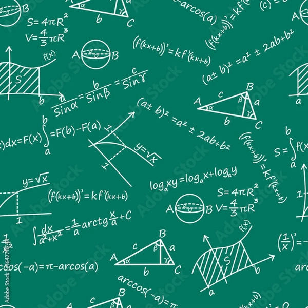 Fototapeta Board with math