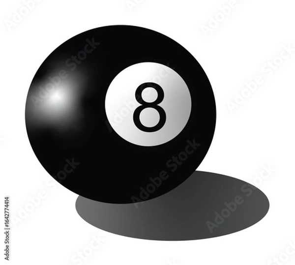 Fototapeta pool ball number eight