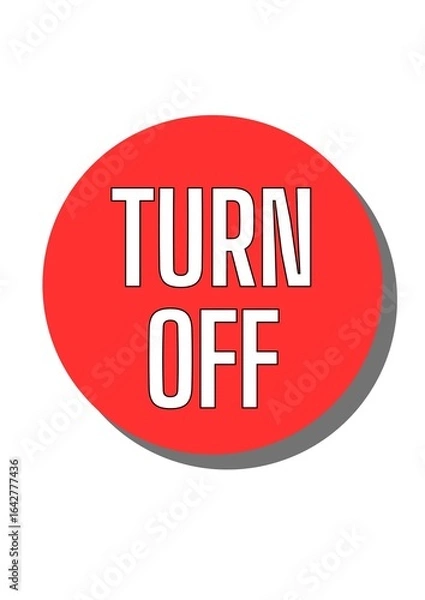 Fototapeta red turn-off button