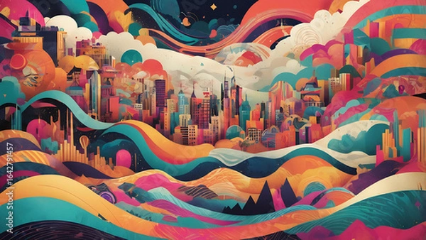 Obraz Opulent Metallic Accents And Bold Patterning Elements